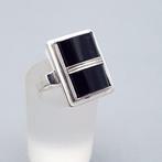 Zilver, Art Deco, Onyx - Ring, Antiek en Kunst