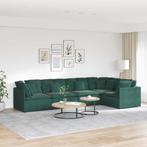 vidaXL Modulaire bank met kussens fluweel donkergroen, Verzenden, Nieuw