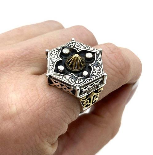 925 Zilver - Massieve Ring - 16,80 g. - Ring, Antiek en Kunst, Kunst | Niet-Westerse kunst