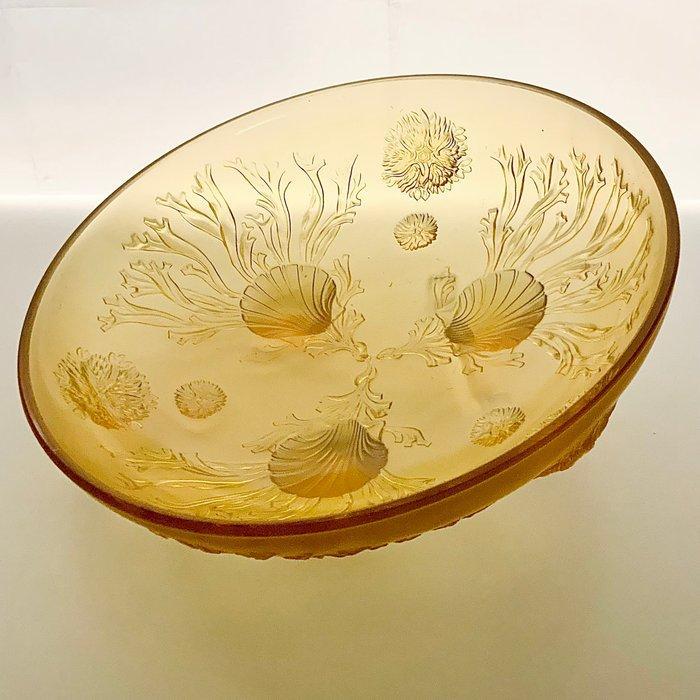 Sabino, France - Art Deco - Amber Bowl (26 cm) - ca 1930 -, Antiek en Kunst, Antiek | Glaswerk en Kristal