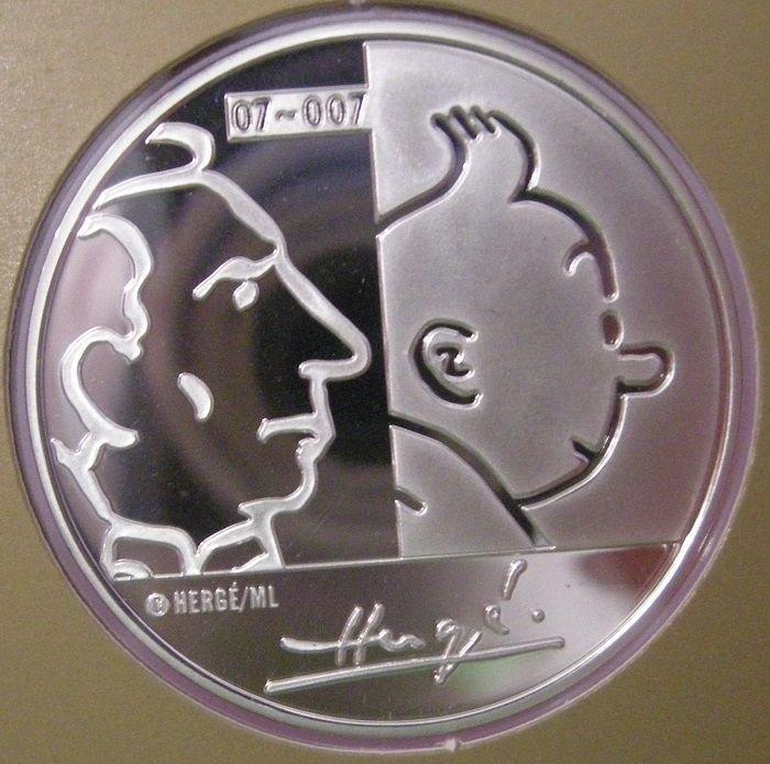 België. 20 Euro 2007 Hergé Proof (Zonder Minimumprijs), Postzegels en Munten, Munten | Europa | Euromunten