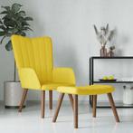 vidaXL Chaise de relaxation avec repose-pied Jaune, Verzenden, Neuf