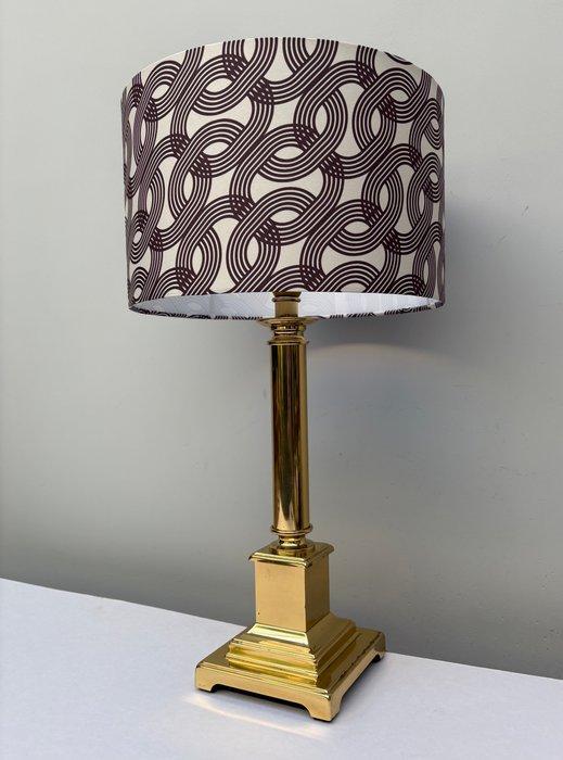 Lampe de table - Laiton, Textile, Antiek en Kunst, Kunst | Designobjecten