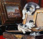 N. Winston (XX-XXI) - Petits Chatons en lAtelier dArtiste, Antiek en Kunst