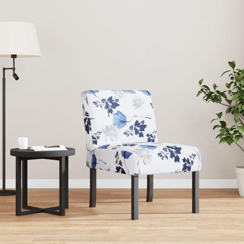 vidaXL Stoel gebloemd stof blauw, Huis en Inrichting, Fauteuils, Nieuw, Verzenden