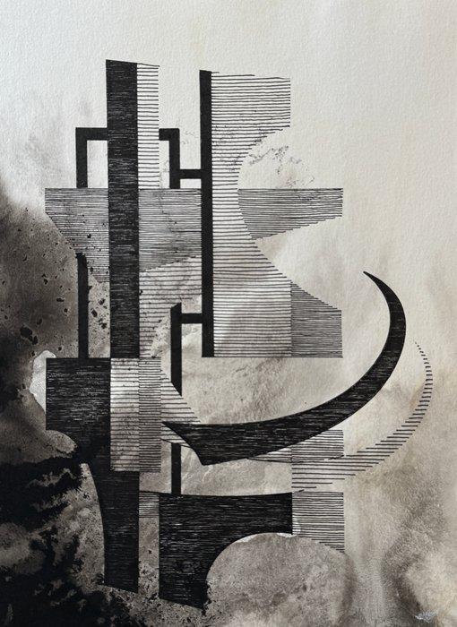 Eugene Eechaut (1928-2019) - Magnifique peinture abstraite, Antiquités & Art, Curiosités & Brocante