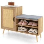 Tweedekans | Coast Rotan Schoenenkast met Bank 2-in-1 –, Huis en Inrichting, Ophalen of Verzenden, Nieuw