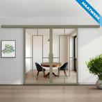 Dubbele stalen Schuifdeuren met koofsysteem Olijfgroen 5 Vla