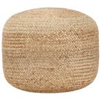 vidaXL Poef handgemaakt 45x30 cm jute, Maison & Meubles, Canapés | Repose-pieds & Poufs, Verzenden