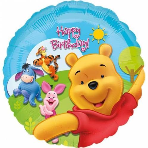 Winnie The Pooh Helium Ballon Happy Birthday 45cm leeg, Hobby en Vrije tijd, Feestartikelen, Nieuw, Verzenden