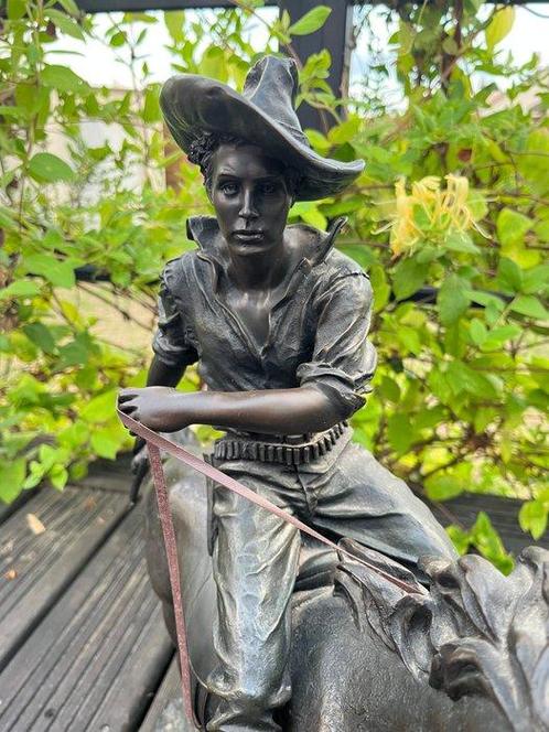 Crosa - sculptuur, Cowboy - 52 cm - Hars - 2001, Antiek en Kunst, Curiosa en Brocante
