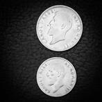 Roumanie. Carol I. Lot of 2 coins: 1 Leu 1912 & 2 Lei 1910, Postzegels en Munten