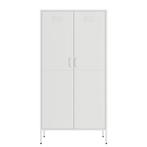 Lendo Online Armoire Vestiaire 90x50x180 cm Métal Blanc, Maison & Meubles, Armoires | Casiers