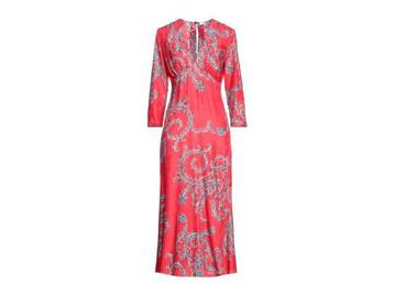 Veiling - Sandro Bedrukte midi-jurk Maat 40 Satijn beschikbaar voor biedingen