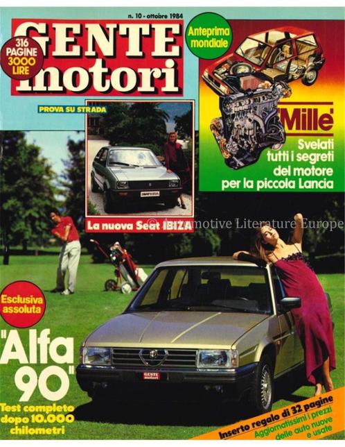 1984 GENTE MOTORI MAGAZINE 10 ITALIAANS, Boeken, Auto's | Folders en Tijdschriften