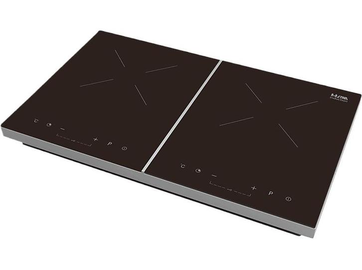 Etna -  Plug & Cook Inductiekookplaat 2 Zones (56 Cm) - Inox, Elektronische apparatuur, Kookplaten, Inductie, Nieuw, Verzenden