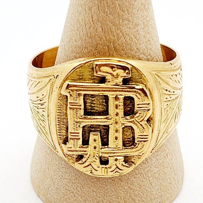 Ring - 18 karaat Geel goud, Handtassen en Accessoires, Ringen