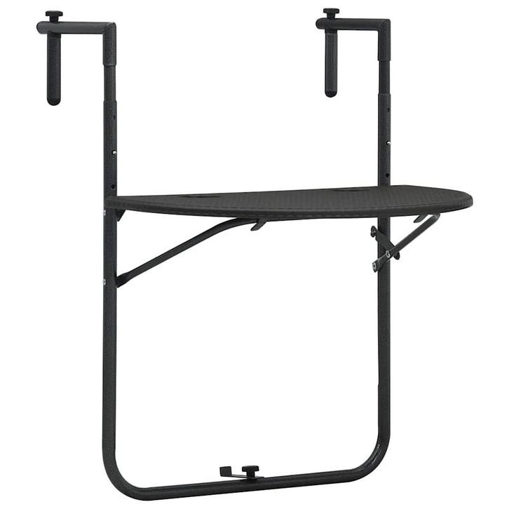 vidaXL Balkontafel hangend 60x64x83,5 cm rattan-look, Tuin en Terras, Tuintafels, Nieuw, Verzenden