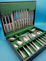 Antique Silver-Plated Canteen in Fine Original Wooden Case -, Antiek en Kunst