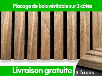 Panneaux muraux acoustiques 3 faces - chêne brun beschikbaar voor biedingen