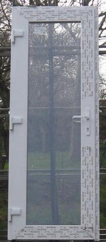 pvc buiten draaiende deur ,  achterdeur 80 x 215 wit, Doe-het-zelf en Bouw, Deuren en Vliegenramen, Nieuw, Glas, Kunststof, Buitendeur