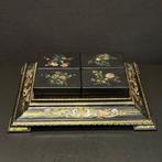 Doos - Hout, parelmoer - Lak doos met speelfisch