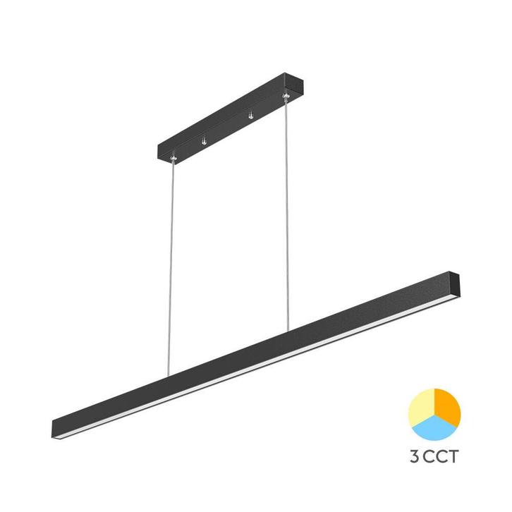 Hanglamp LED balk 30 Watt Zwart CCT, Maison & Meubles, Lampes | Suspensions, Envoi