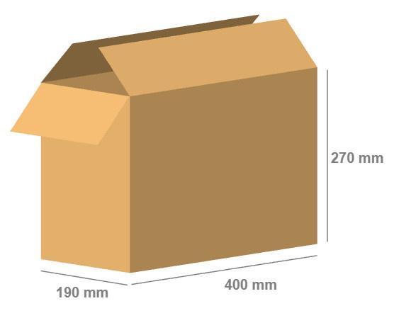 Vouwdozen 400x190x270 mm enkelgolf karton nieuw, Zakelijke goederen, Stock en Retail | Verpakking en Verzending, Ophalen of Verzenden