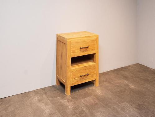 Badkamermeubel hout 60x42x85cm - Naturel, Huis en Inrichting, Badkamer | Badkamermeubels, 25 tot 50 cm, Nieuw, Overige typen, Minder dan 100 cm