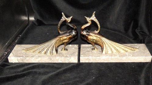 2 boekensteunen - Paradijsvogels - In de stijl van Max, Antiek en Kunst, Curiosa en Brocante
