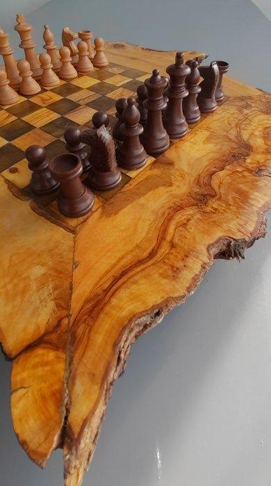 Jeu déchecs - Scacchiera artigianale italiana in ulivo con, Antiek en Kunst, Curiosa en Brocante
