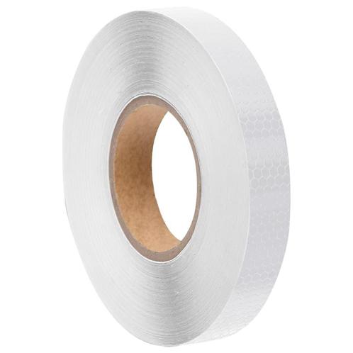vidaXL Reflecterende tape 2,5 cm x 50 m PVC wit, Huis en Inrichting, Woonaccessoires | Wanddecoraties, Nieuw, Verzenden
