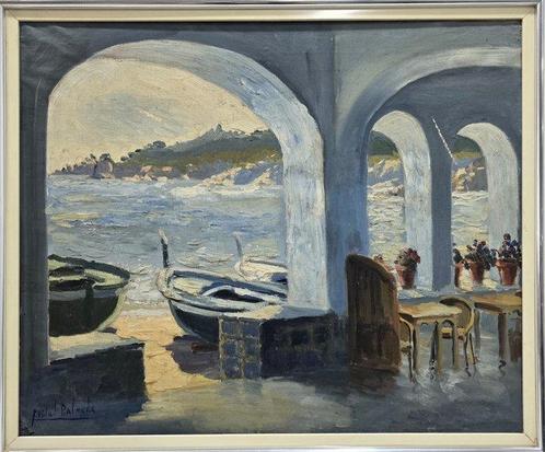 Francesc Vidal Palmada (1894-1958) - Sombras frente al mar, Antiek en Kunst, Kunst | Schilderijen | Klassiek
