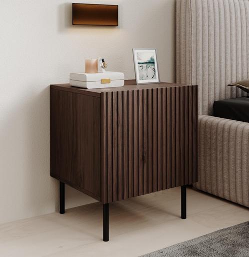 Meubella Nachtkastje - Set van 2 - Donkerbruin eiken 45 cm, Huis en Inrichting, Kasten | Overige, Nieuw, Verzenden