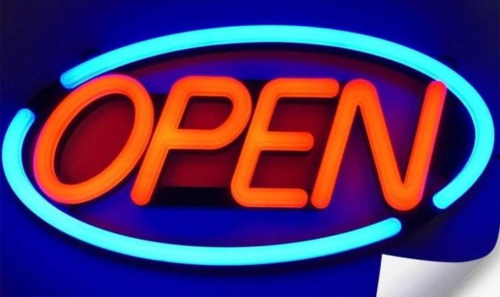 Open NEON bord led lichtbord verlichting lamp XL, Huis en Inrichting, Lampen | Overige, Nieuw, Verzenden