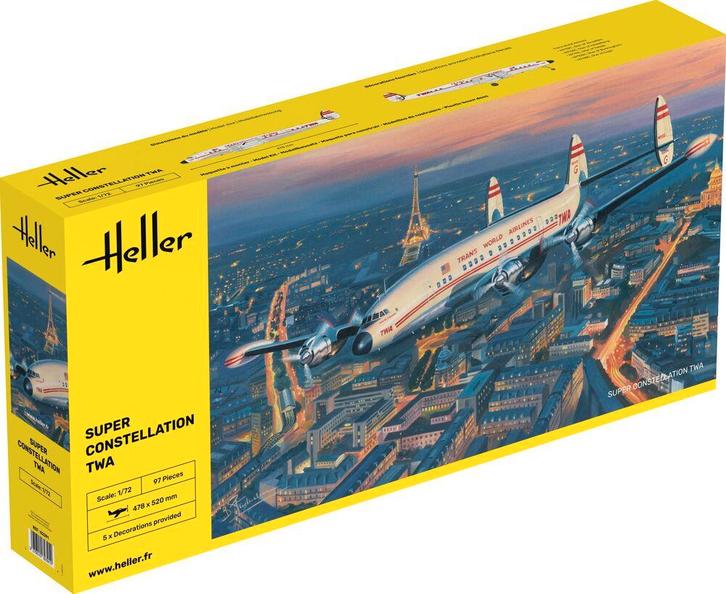 Heller 82391 Super Constellation TWA Bouwpakket Schaal 1:72, Hobby en Vrije tijd, Modelbouw | Vliegtuigen en Helikopters, Nieuw