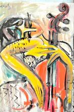 Hrasarkos (1975) - Violoncelliste-Peinture à lhuile, Antiquités & Art
