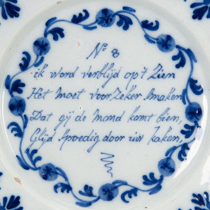 Delft - 18e eeuw - Bord - Aardewerk - Spreukenbord, Antiek en Kunst, Antiek | Glaswerk en Kristal