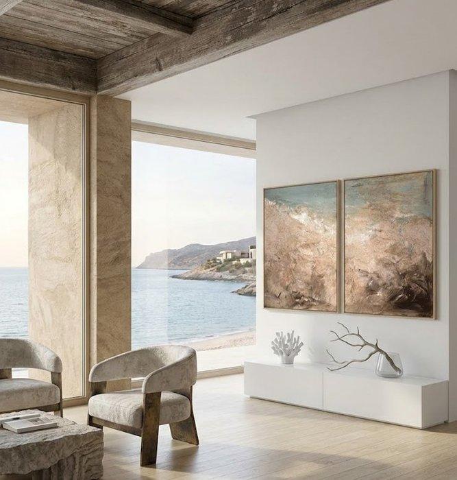 The Rodríguez (Spain) - Cerca del Mar - XL - Díptico - (, Antiek en Kunst, Kunst | Designobjecten