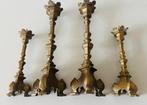 Kandelaar Neogotisch (4) - Brons - Set bronzen kandelaren