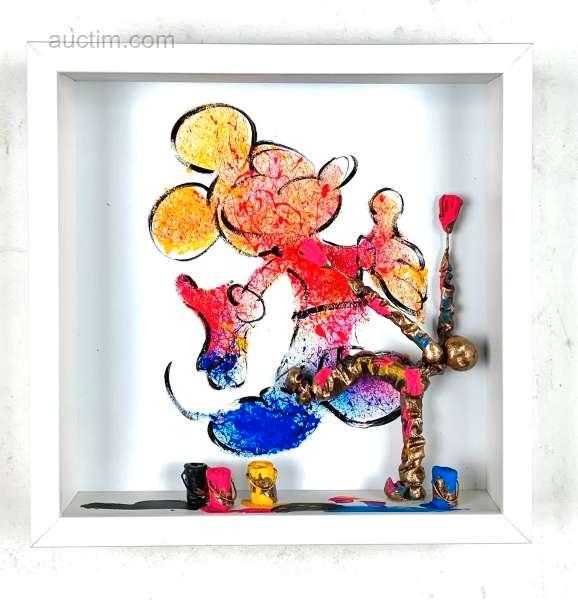 Bernard Saint-Maxent  Mickey splash, Huis en Inrichting, Woonaccessoires | Schilderijen, Tekeningen en Foto's, Ophalen