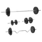 vidaXL Halterset met gewichten 60 kg, Sport en Fitness, Verzenden, Nieuw