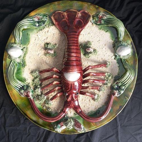 PORTUGUESE PALISSY WARE - Alvaro José - Schotel - Palissy, Antiek en Kunst, Antiek | Glaswerk en Kristal