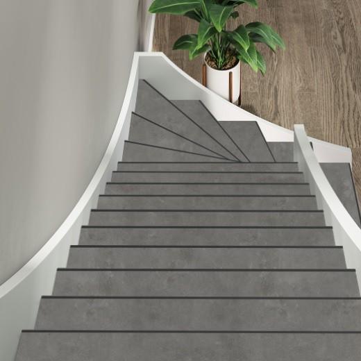 TRAPRENOVATIE SET CERAMO Grey / PVC ( SET Ten behoeve van 4, Doe-het-zelf en Bouw, Ladders en Trappen, Ophalen of Verzenden