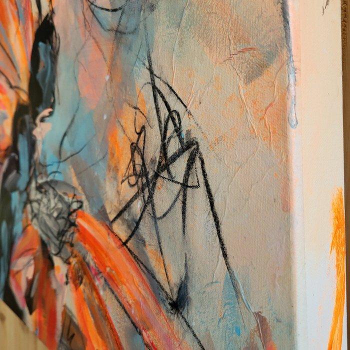 Inge Gründel-Pfaff - Butterfly, Antiquités & Art, Art | Peinture | Moderne