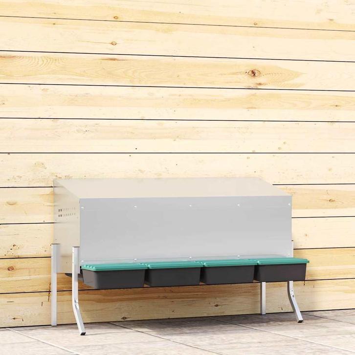 vidaXL Kippennestkast 4 compartimenten met poten, Dieren en Toebehoren, Knaagdieren en Konijnen | Hokken en Kooien, Nieuw, Verzenden