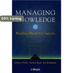 Managing Knowledge 9780471997689 Gilbert J. B. Probst, Verzenden, Gelezen, Gilbert J. B. Probst