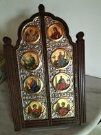 Icoon - Heiligen en engelen - 21 × 31 cm - Zilver, Hout