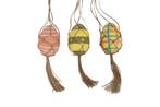 Macrame eihangers roze groen mix handmade 3 verschillende, Hobby en Vrije tijd, Nieuw