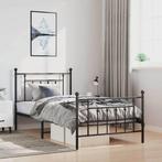 vidaXL Bedframe met hoofd- en voeteneinde metaal zwart, Verzenden, Nieuw